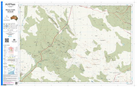 Barrow Creek F5306 AUSTopo 1:250,000 Map — AUSTopo 1:250,000 topographic map