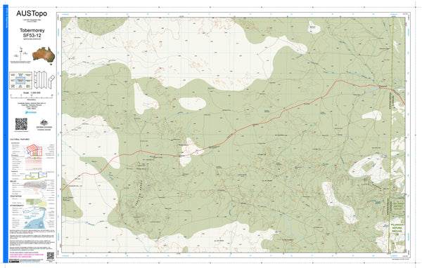 Tobermorey F5312 AUSTopo 1:250,000 Map