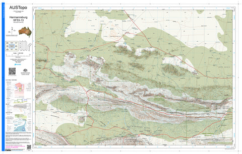 Hermannsburg F5313 AUSTopo 1:250,000 Map — AUSTopo 1:250,000 topographic map