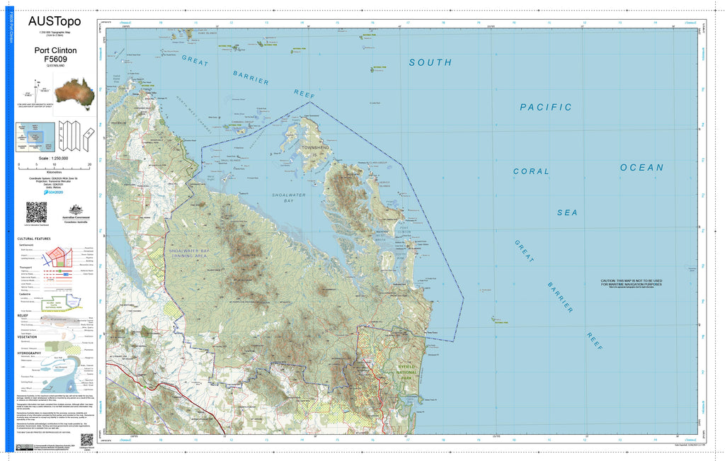 Port Clinton F5609 AUSTopo 1:250,000 Map | Mapworld