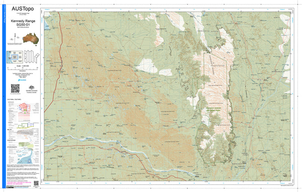 Kennedy Range SG50-01 AUSTopo 1:250,000 Map