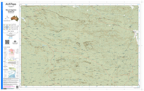 Mount Egerton SG50-03 AUSTopo 1:250,000 Map