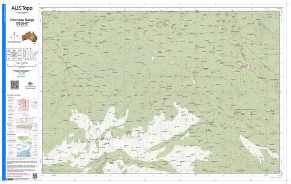 Robinson Range SG50-07 AUSTopo 1:250,000 Map