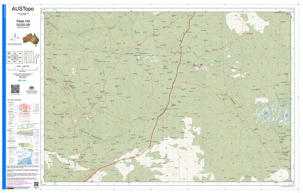 Peak Hill SG50-08 AUSTopo 1:250,000 Map
