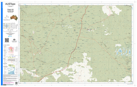 Peak Hill SG50-08 AUSTopo 1:250,000 Map