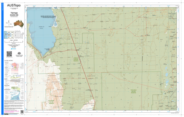 Yaringa SG50-09 AUSTopo 1:250,000 Map