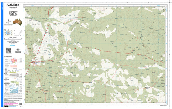 Glengarry SG50-12 AUSTopo 1:250,000 Map