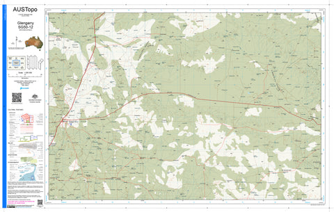 Glengarry SG50-12 AUSTopo 1:250,000 Map