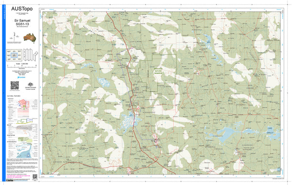 Sir Samuel SG51-13 AUSTopo 1:250,000 Map