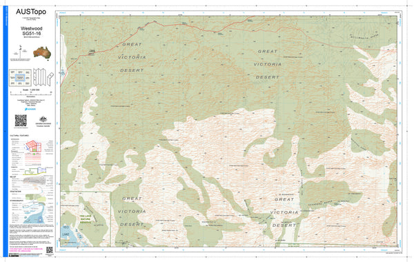 Westwood SG51-16 AUSTopo 1:250,000 Map