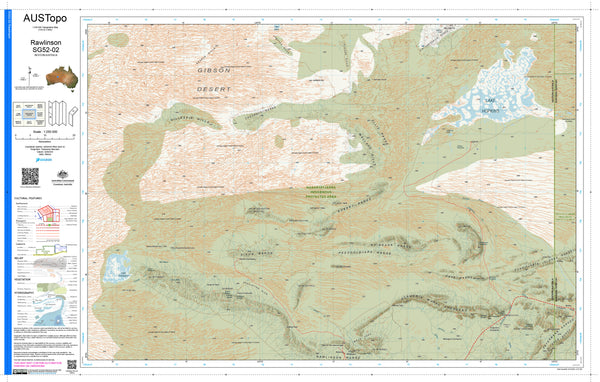 Rawlinson G5202 AUSTopo 1:250,000 Map — AUSTopo 1:250,000 topographic map