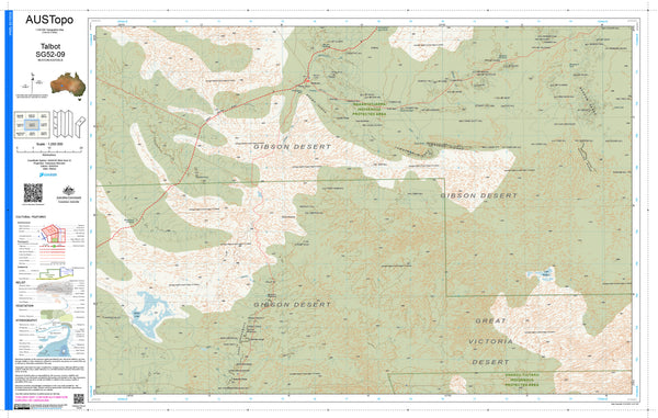 Talbot G5209 AUSTopo 1:250,000 Map — AUSTopo 1:250,000 topographic map