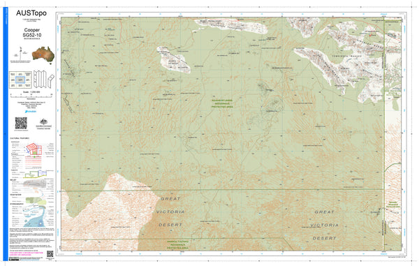 Cooper G5210 AUSTopo 1:250,000 Map — AUSTopo 1:250,000 topographic map
