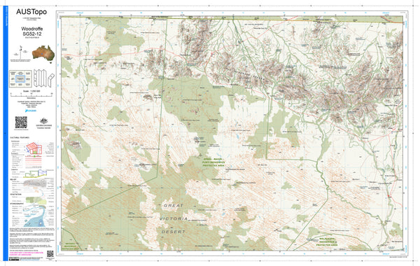 Woodroffe G5212 AUSTopo 1:250,000 Map — AUSTopo 1:250,000 topographic map