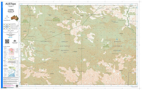 Lindsay G5216 AUSTopo 1:250,000 Map — AUSTopo 1:250,000 topographic map