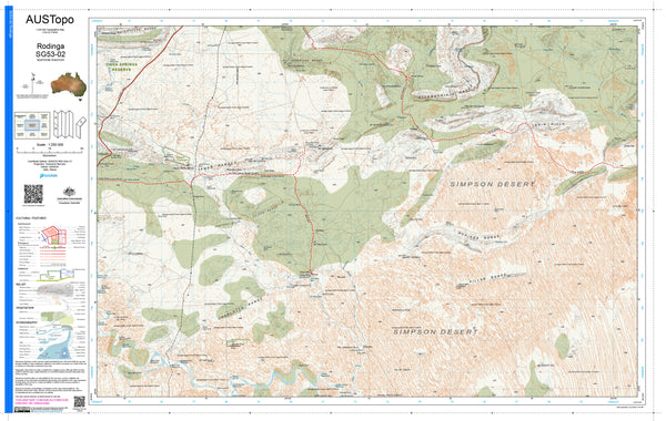 Rodinga G5302 AUSTopo 1:250,000 Map