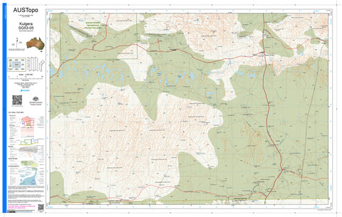 Kulgera G5305 AUSTopo 1:250,000 Map — AUSTopo 1:250,000 topographic map