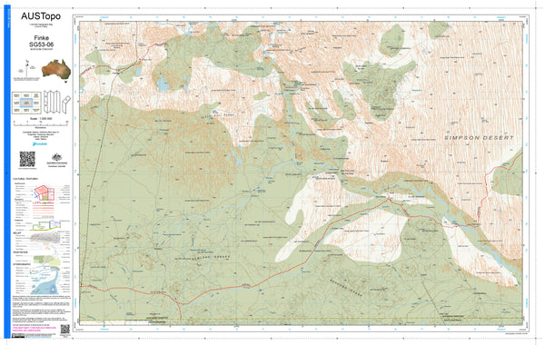 Finke G5306 AUSTopo 1:250,000 Map