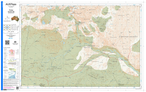 Finke G5306 AUSTopo 1:250,000 Map