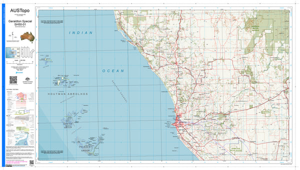 Geraldton Special SH50-01 AUSTopo 1:250,000 Map