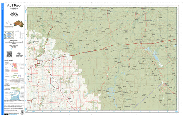 Yalgoo SH50-02 AUSTopo 1:250,000 Map