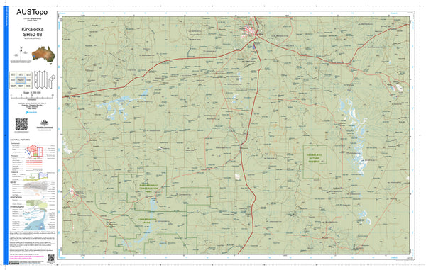 Kirkalocka SH50-03 AUSTopo 1:250,000 Map