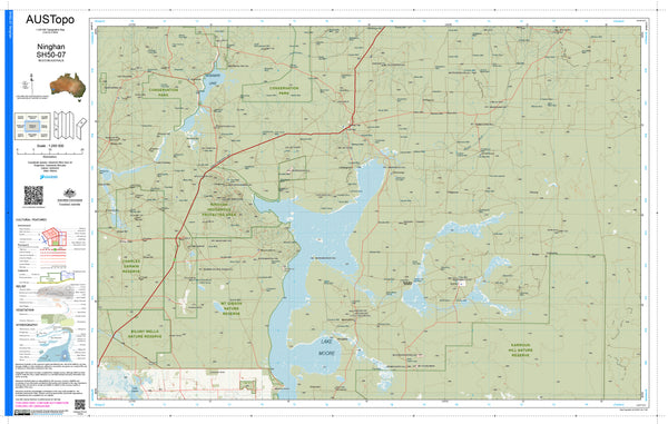 Ninghan SH50-07 AUSTopo 1:250,000 Map