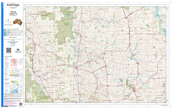 Moora SH50-10 AUSTopo 1:250,000 Map