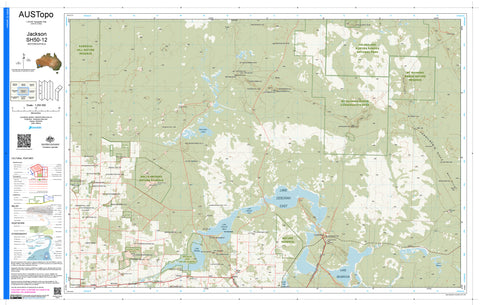 Jackson SH50-12 AUSTopo 1:250,000 Map