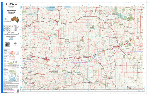 Kellerberrin SH50-15 AUSTopo 1:250,000 Map