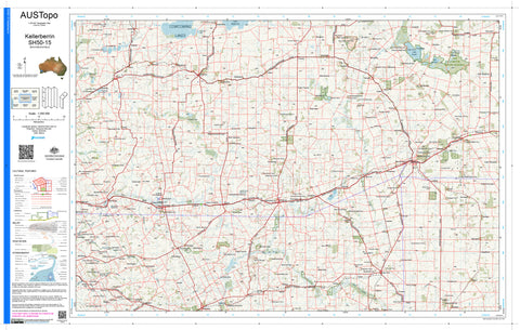 Kellerberrin SH50-15 AUSTopo 1:250,000 Map