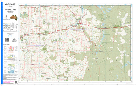 Southern Cross SH50-16 AUSTopo 1:250,000 Map