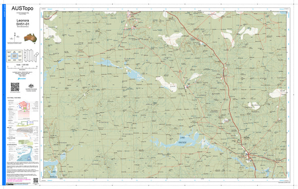 Leonora SH51-01 AUSTopo 1:250,000 Map