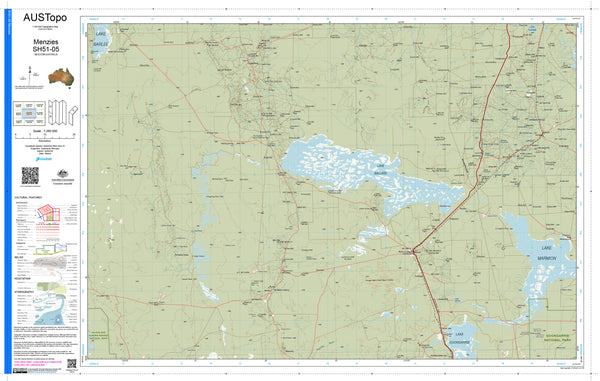 Menzies SH51-05 AUSTopo 1:250,000 Map