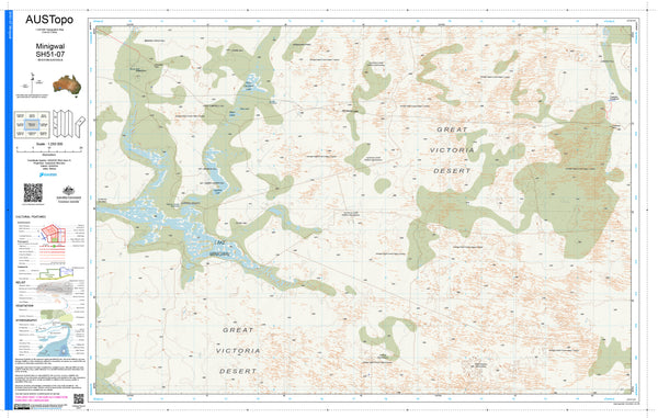 Minigwal SH51-07 AUSTopo 1:250,000 Map
