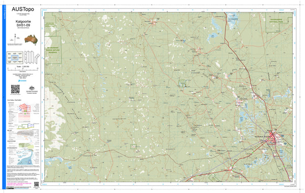 Kalgoorlie SH51-09 AUSTopo 1:250,000 Map