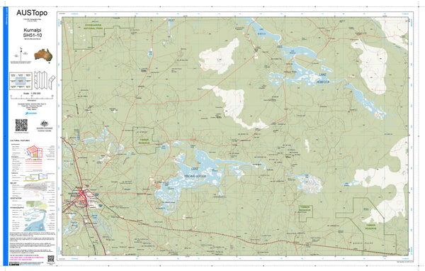 Kurnalpi SH51-10 AUSTopo 1:250,000 Map