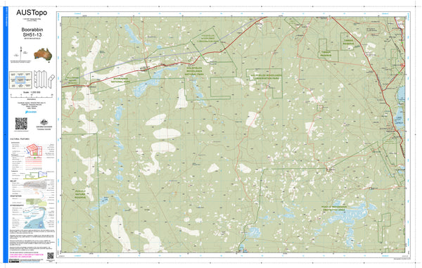 Boorabbin SH51-13 AUSTopo 1:250,000 Map