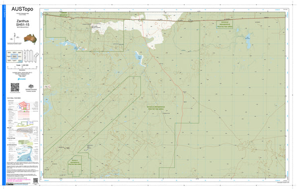 Zanthus SH51-15 AUSTopo 1:250,000 Map
