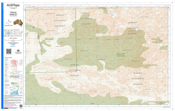 Vernon H5201 AUSTopo 1:250,000 Map — AUSTopo 1:250,000 topographic map