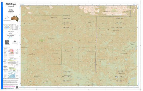 Wells H5204 AUSTopo 1:250,000 Map