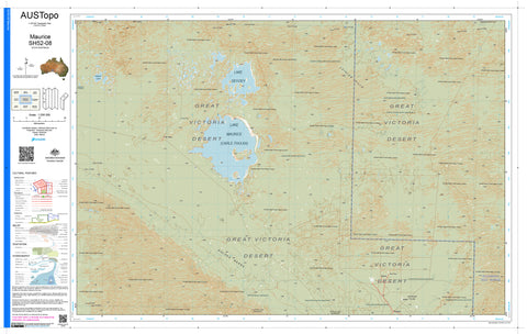 Maurice H5208 AUSTopo 1:250,000 Map — AUSTopo 1:250,000 topographic map