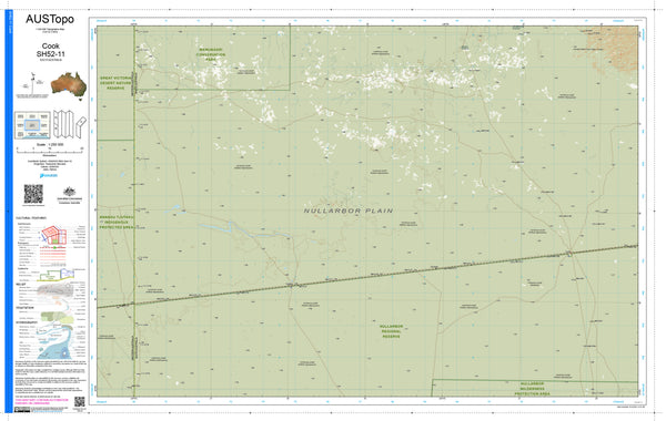 Cook H5211 AUSTopo 1:250,000 Map — AUSTopo 1:250,000 topographic map