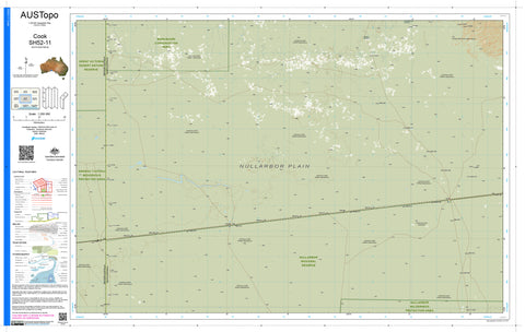 Cook H5211 AUSTopo 1:250,000 Map — AUSTopo 1:250,000 topographic map