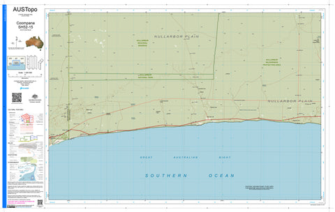 Coompana H5215 AUSTopo 1:250,000 Map — AUSTopo 1:250,000 topographic map