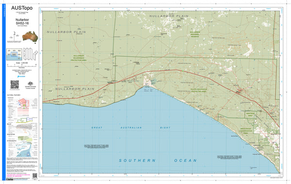 Nullarbor H5216 AUSTopo 1:250,000 Map
