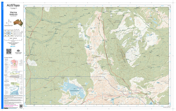 Warrina H5303 AUSTopo 1:250,000 Map