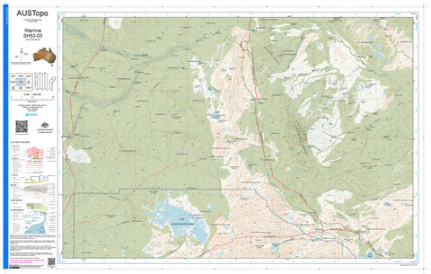 Warrina H5303 AUSTopo 1:250,000 Map
