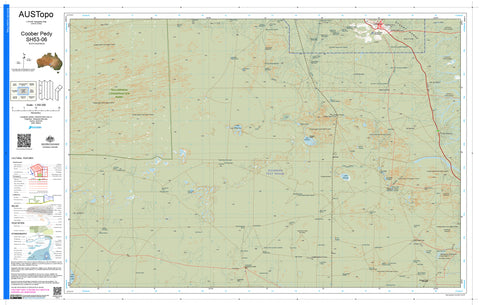 Coober Pedy H5306 AUSTopo 1:250,000 Map — AUSTopo 1:250,000 topographic map