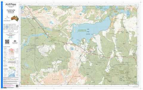 Curdimurka H5308 AUSTopo 1:250,000 Map — AUSTopo 1:250,000 topographic map